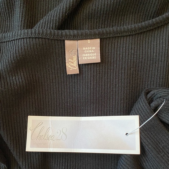 NWT Chelsea Bodysuit Rib knit Long Sleeve Black S - Picture 5 of 7